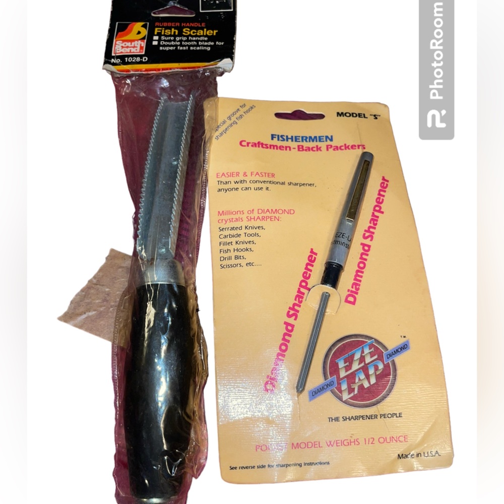 Fishing Supplies! Fish scalers and knife/hook sharpener set
